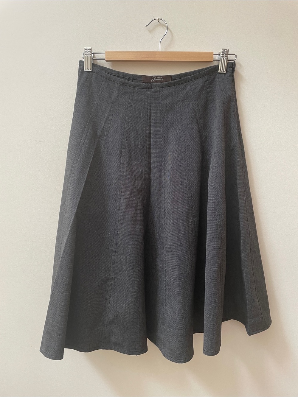 Jessica Dark Gray Full Paneled Skirt vintage